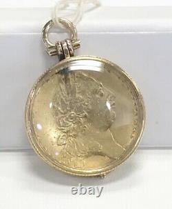 Antique 22 Kt Yellow Gold Coin Locket English 10.9 Grams