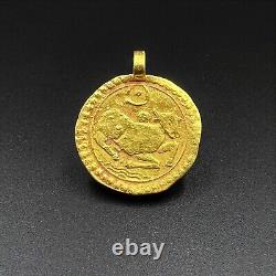 Antique South East Asian Gold Coin Pendant 18k 7.8 Grams