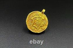 Antique South East Asian Gold Coin Pendant 18k 7.8 Grams