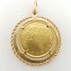 Arabian Coin Pendant Pre-owned 22ct Coin In 18ct Yellow Gold Frame 10.93 Grams