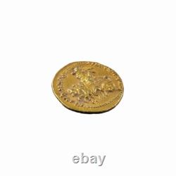 Asian Antique Indo Greek Kushan Gold Coin Pendant Ø1.5cm, 2gram
