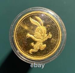 Attractive Gold China Construction Bank 5 Gram. 9999 Gold round Excellent