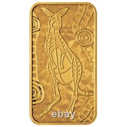 Australia 2008 Kangaroo Dreaming $15 2.5g Pure Gold Rectangular Ingot Bar in OGP