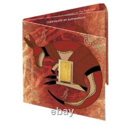 Australia 2008 Kangaroo Dreaming $15 2.5g Pure Gold Rectangular Ingot Bar in OGP