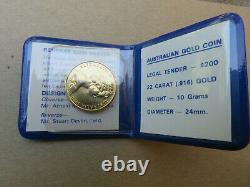 Australian 22ct 10 Grams Gold $200 Dollar Coin 1980