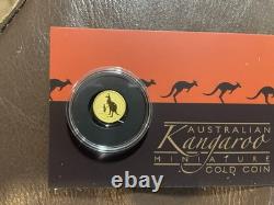 Australian Mini Roo 2020 1/2 Gram. 9999 Gold Bullion Kangaroo $2 Coin Sealed OGP