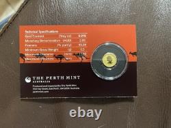 Australian Mini Roo 2020 1/2 Gram. 9999 Gold Bullion Kangaroo $2 Coin Sealed OGP