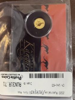 Australian Mini Roo 2020 1/2 Gram. 9999 Gold Bullion Kangaroo $2 Coin Sealed OGP