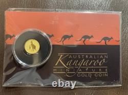 Australian Mini Roo 2020 1/2 Gram. 9999 Gold Bullion Kangaroo $2 Coin Sealed OGP