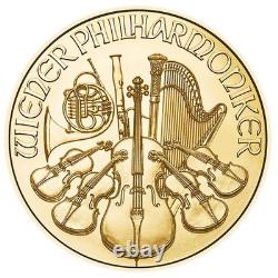 Austria 2025 25 1/4-oz Gold Philharmonic. 9999 BU