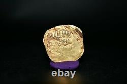 Authentic Ancient Islamic Gold Coin Weighing 3.2 Grams in Average Condition