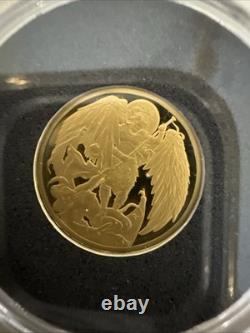 Beautiful Archangel MICHAEL. 05 Gram Gold Coin 2$ Niue 2025 WithCOA #877 Of 2000