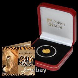 Big cats Lion. 9999 1/2 gram gold coin proof 2020 SIERRA LEONE 199 minted