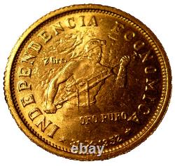 Bolivia 1952 Gold 10 Bolivianos (7 Gramos) UNC 1952 Revolution Commemorative