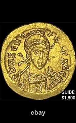 Byzantine Gold Solidus Theodosius II (AD 408-450) Authentic Ancient Coin