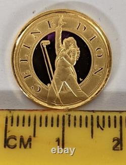 CELINE DIONRARE 2.5 Grams. 9999 FINE GOLD Coin Let's Talk About Love Tour