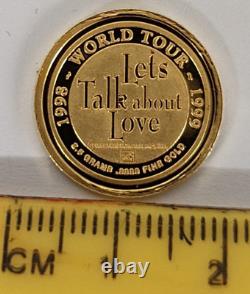 CELINE DIONRARE 2.5 Grams. 9999 FINE GOLD Coin Let's Talk About Love Tour