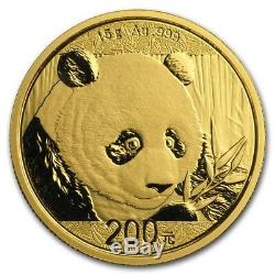 CH/GEM BU 2018 15 Gram Gold Chinese Panda Coin Sealed in Plastic