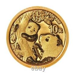 CHINE 10 Yuan Or 1 gramme Panda 2021