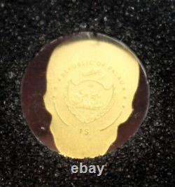 CIT Palau GOLD SKULL 0.5 Gram $1 Coin with Certificate of Authenticity
