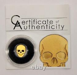 CIT Palau GOLD SKULL 0.5 Gram $1 Coin with Certificate of Authenticity