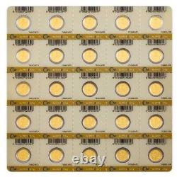 CZECH LION 2023 25 x 0.5 Gram $5 Pure Gold Bullion Multigram Coin in Assay