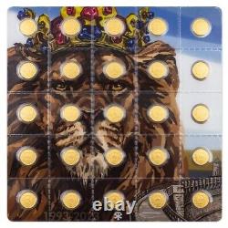 CZECH LION 2023 25 x 0.5 Gram $5 Pure Gold Bullion Multigram Coin in Assay