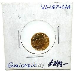 Caciques De Venezuela GUAICAIPURO. 900 Gold Coin 13.95mm 1.5 grams