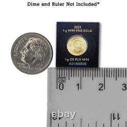 Canadian Gold Maple Leaf Coin Brilliant Uncirculated 2023 1 Gram 50c BU