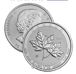 Canadian Twin Maple Random Date, 2 Troy Oz. 9999 Pure