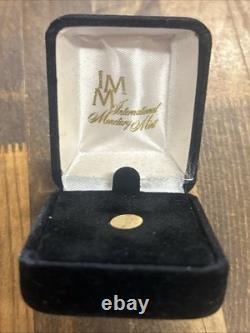 Certified 1907 MCMVII Saint Gaudens Mini 20 Dollar 10k Gold Coin. 16 Grams