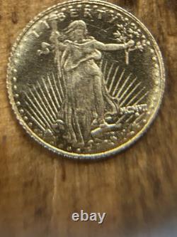 Certified 1907 MCMVII Saint Gaudens Mini 20 Dollar 10k Gold Coin. 16 Grams