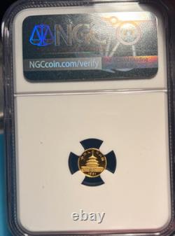China 1991 Gold Panda 1 Gram. 999 Fine 3 Yuan NGC MS69