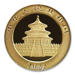 China 2023 1 Gram Gold Panda Brilliant Uncirculated Certificate of Authenticity