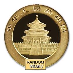 China Random Year 1 Gram Gold Panda Brilliant Uncirculated coin with CoA