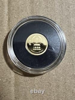 Chinggis Khaan 0.5 Gram Gold Coin. 9999 Fine