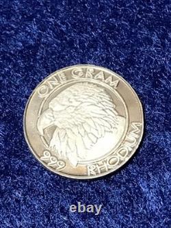 Cohen mint 1 gram. 999, pure Rhodium bullion coin