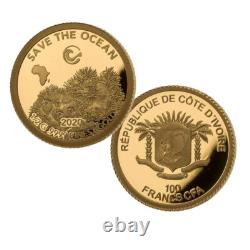 Complete Set of Six. 999 Fine Gold Coins 2020 Ocean's Pride Africa, 3 grams