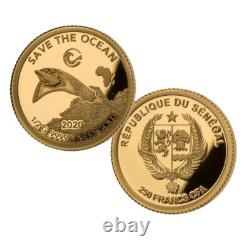 Complete Set of Six. 999 Fine Gold Coins 2020 Ocean's Pride Africa, 3 grams