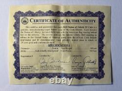 Cook Islands 2020 $5 Gold Coin Statue of Liberty with Certificate and Case
