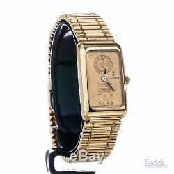 Corum Rectangular Coin Watch 0.5 Grams Yellow Gold Manual Winding 17x27mm