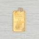 Credit Suisse 5 Gram Gold Bar Pendant 9999 Bar 10k Yellow Gold Bail Charm