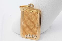 Credit Suisse 999.9 Fine Gold Pendant Set In 18k Gold 2.7 Grams Eb0926pxzde