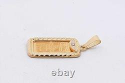 Credit Suisse 999.9 Fine Gold Pendant Set In 18k Gold 2.7 Grams Eb0926pxzde