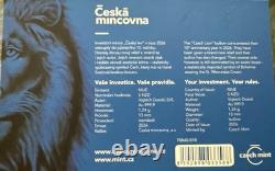 Czech Lion 1.24grams. 9999 Gold 13mm Mintage488/1000