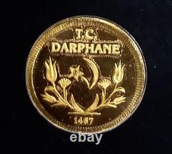 DARPHANE GOLD Turkey 1 Gram. 995 Coin Ingot Sealed Handy Wallet Barter Card