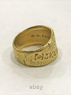 DAVID YURMAN DY 22K Yellow Gold Shipwreck Coin Ring 24 Grams Size 11 CMXVI