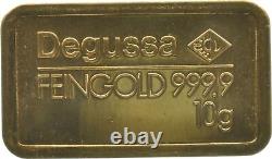 Degussa 10 Grams Gold Bar Sealed 9686