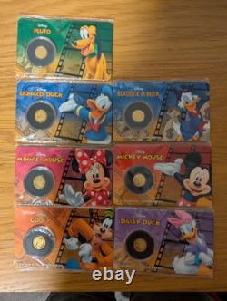 Disney Gold Coin Collection 2016 fine gold 0.5gram X7 complete collection RARE