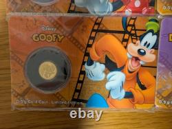 Disney Gold Coin Collection 2016 fine gold 0.5gram X7 complete collection RARE
